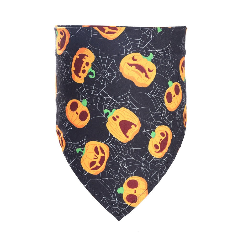 New Halloween Pet Drool Dog Triangle Scarf - 0 - Scribble Snacks