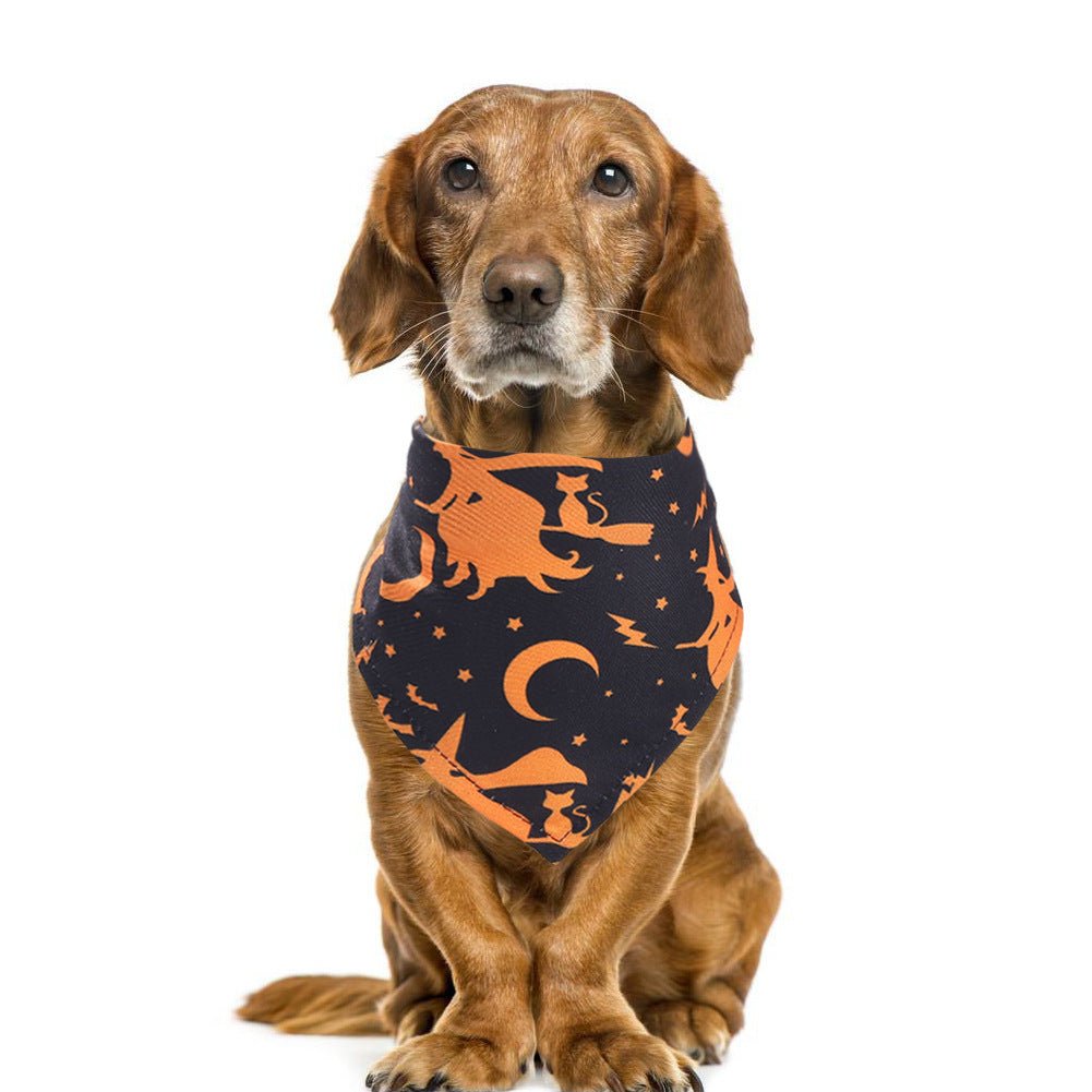 New Halloween Pet Drool Dog Triangle Scarf - 0 - Scribble Snacks