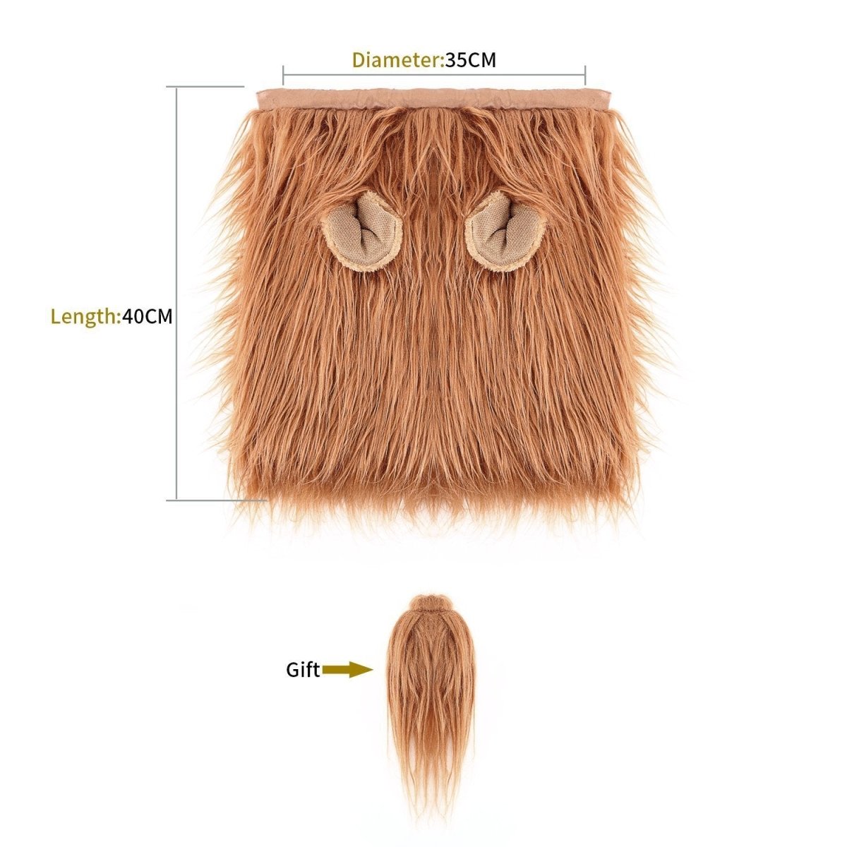 New Halloween Pet Wig Funny Lion Head Suit - 0 - Scribble Snacks