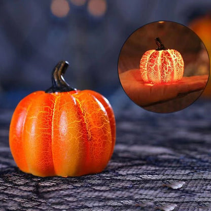 New Halloween Pumpkin Lantern Simulation Pumpkin LED Candle Lamp Resin Luminous Pumpkin - 0 - Scribble Snacks