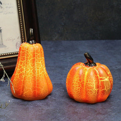 New Halloween Pumpkin Lantern Simulation Pumpkin LED Candle Lamp Resin Luminous Pumpkin - 0 - Scribble Snacks