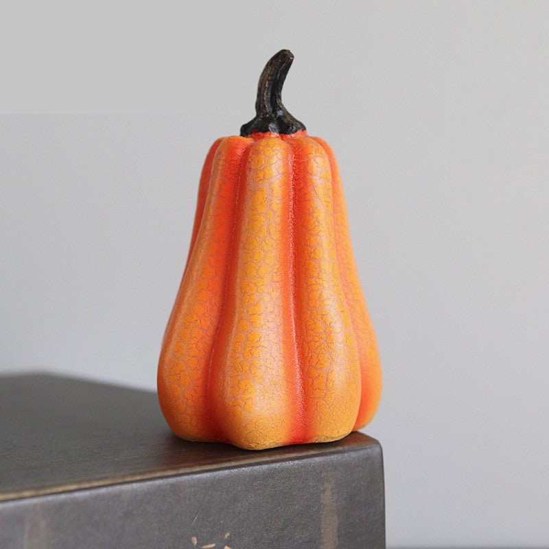 New Halloween Pumpkin Lantern Simulation Pumpkin LED Candle Lamp Resin Luminous Pumpkin - 0 - Scribble Snacks