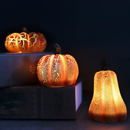 New Halloween Pumpkin Lantern Simulation Pumpkin LED Candle Lamp Resin Luminous Pumpkin - 0 - Scribble Snacks