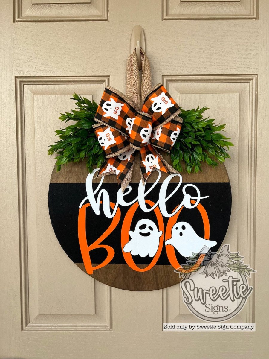 New Halloween White Ghost BOO Doorplate Decoration Pendant - 0 - Scribble Snacks