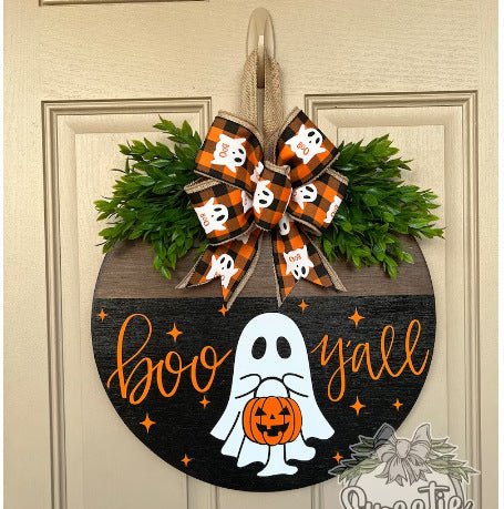 New Halloween White Ghost BOO Doorplate Decoration Pendant - 0 - Scribble Snacks