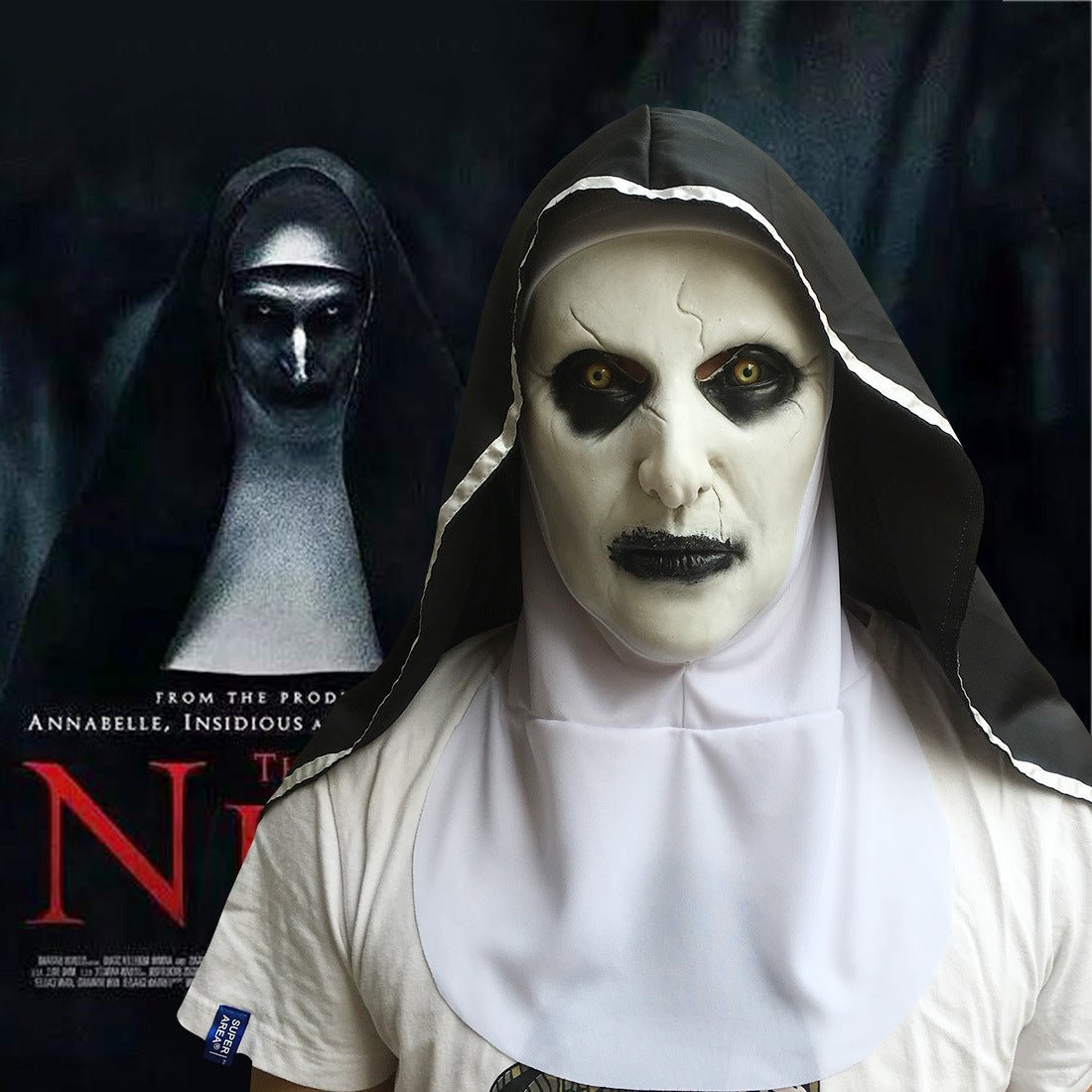 Nun Mask Halloween Ghost Horror Costume Played - 0 - Scribble Snacks