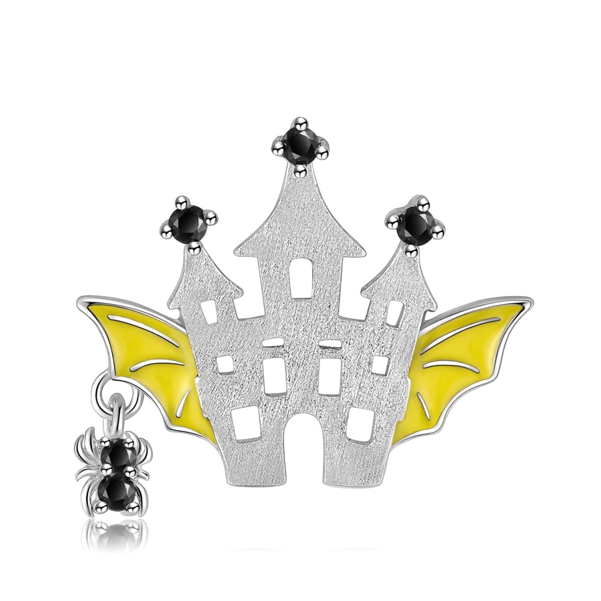 Original And Creative Bat Castle S925 Sterling Silver Necklace Cute Ins Halloween Gift - 4 - Scribble Snacks