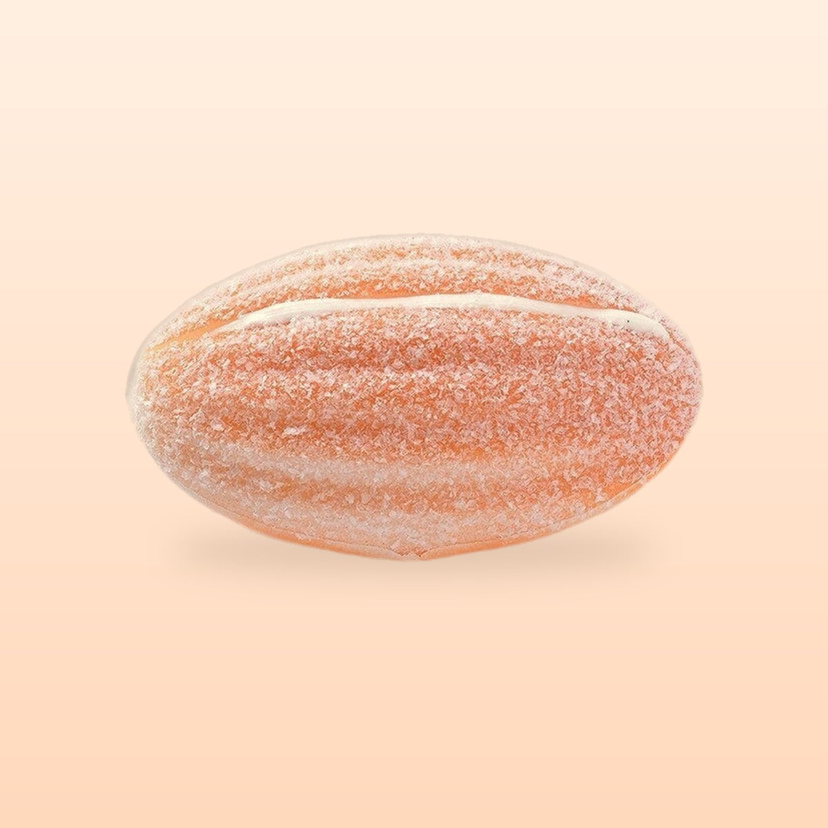 Sugar roll slow rise bread squishy, on a soft peach background