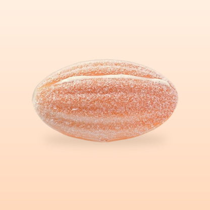 Sugar roll slow rise bread squishy, on a soft peach background