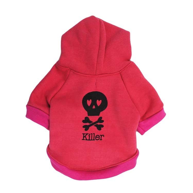 Pet Clothes Dog Costume Halloween Fleece Black Skull Pet Hooded T-shirt - 0 - Scribble Snacks