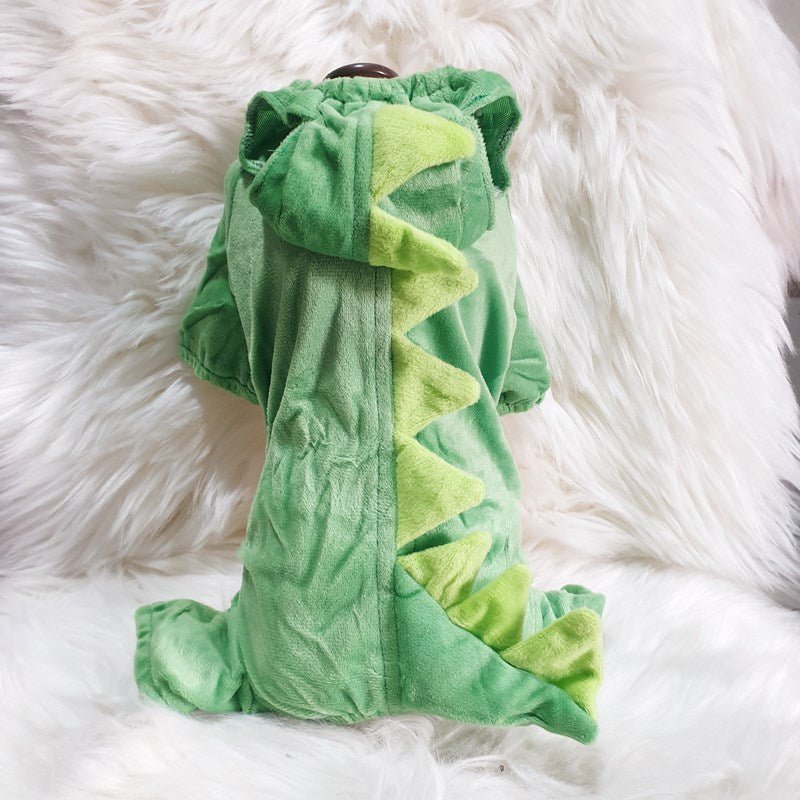 Pet Dog Funny Halloween Dinosaur Transformation Costume - 0 - Scribble Snacks