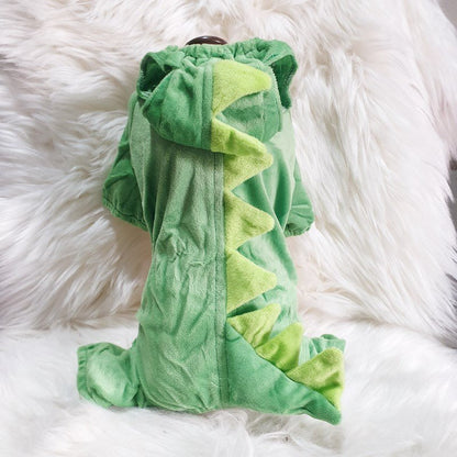 Pet Dog Funny Halloween Dinosaur Transformation Costume - 0 - Scribble Snacks