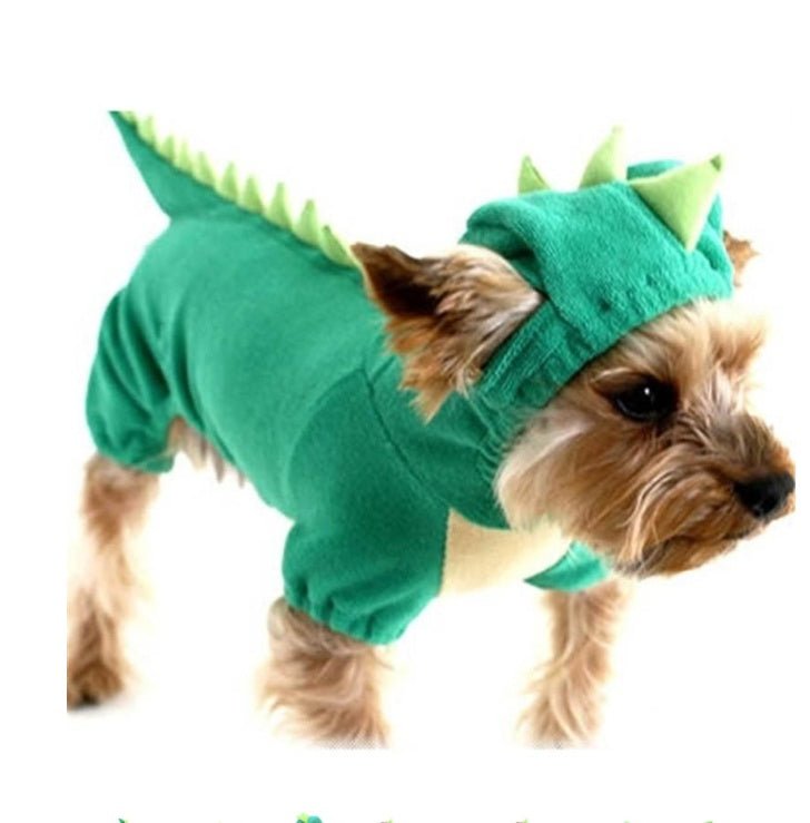 Pet Dog Halloween Dinosaur Dress Up Teddy Bear Medium and Small Dog Foreign Trade Dog Clothes - 0 - Scribble Snacks