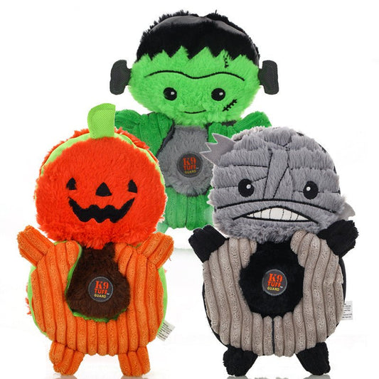 Pet Dog Toys Halloween - Witch Devil Pumpkin Pet Training Squeak Toys - 0 - Scribble Snacks