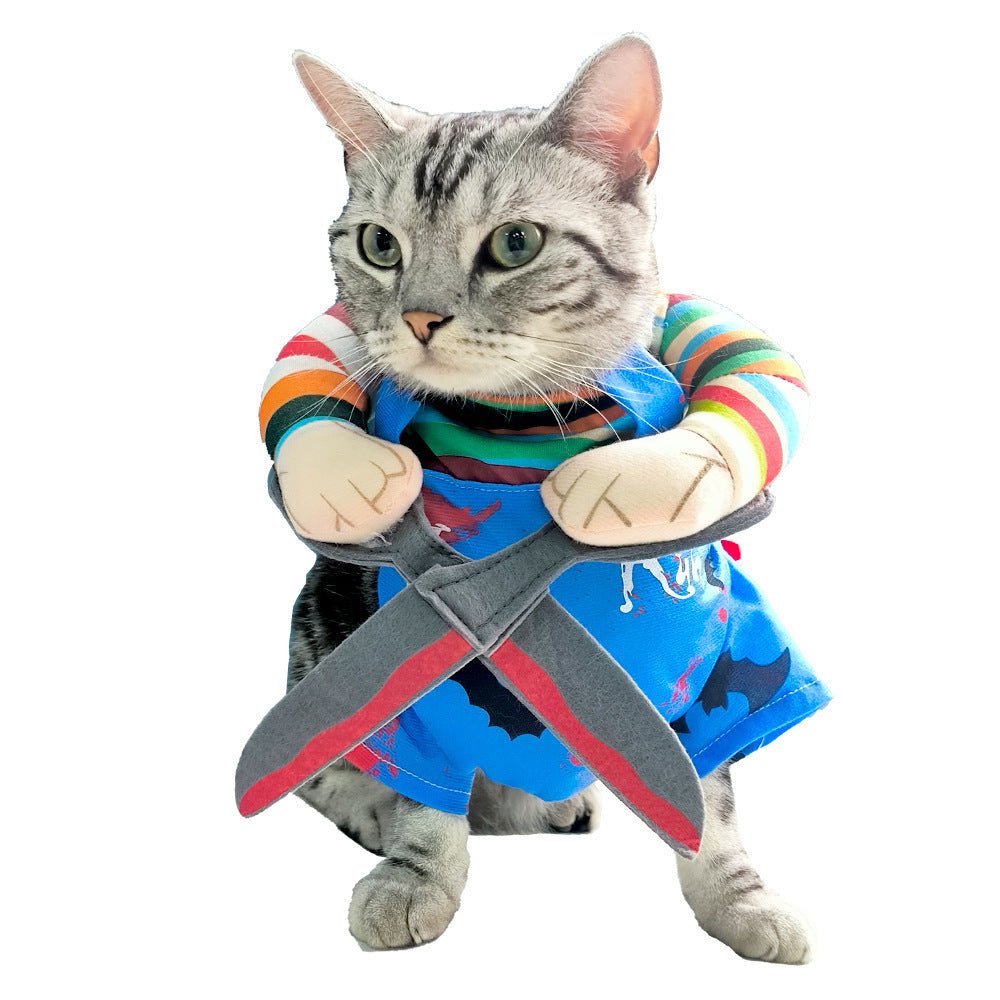 Pet Halloween Costume Cat Funny Outfit With Adjustable Straps Scissor - Shaped Suit Cosplay Halloween Christmas Clothes For Dogs - 0 - Scribble Snacks