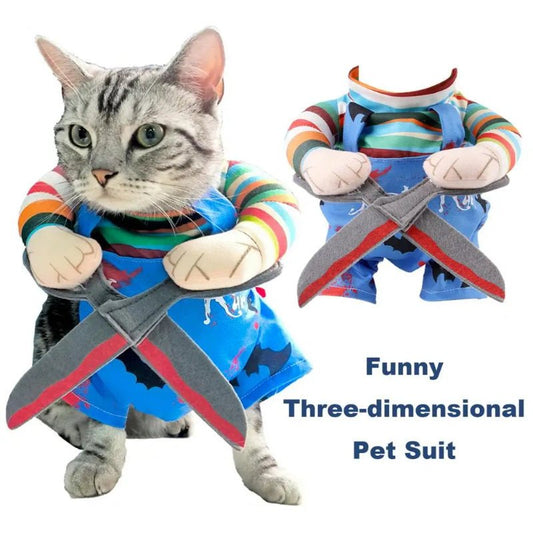 Pet Halloween Costume Cat Funny Outfit With Adjustable Straps Scissor - Shaped Suit Cosplay Halloween Christmas Clothes For Dogs - 0 - Scribble Snacks