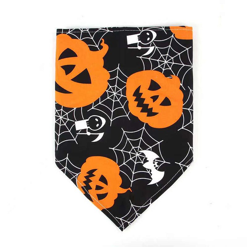 Pet Halloween Dog Saliva Scarf Bib Decoration Dog Collar Cat Skull Triangle Scarf - 0 - Scribble Snacks