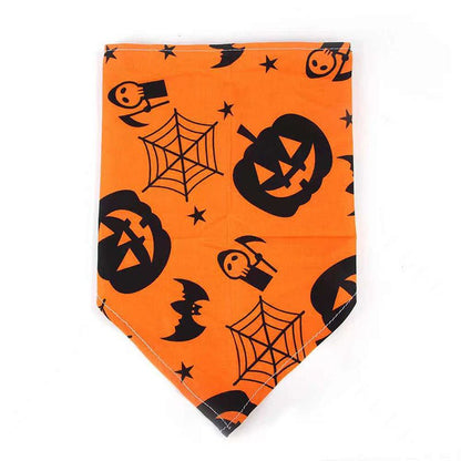 Pet Halloween Dog Saliva Scarf Bib Decoration Dog Collar Cat Skull Triangle Scarf - 0 - Scribble Snacks