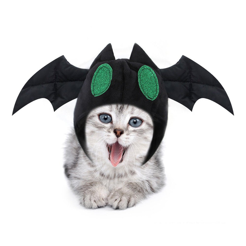 Pet Halloween Hat Teddy Dress Up Bat Headdress Cat Hat Cat Head - 0 - Scribble Snacks