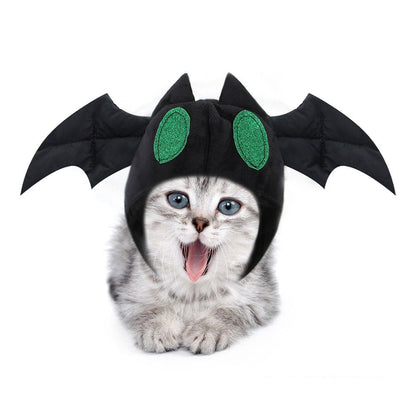 Pet Halloween Hat Teddy Dress Up Bat Headdress Cat Hat Cat Head - 0 - Scribble Snacks