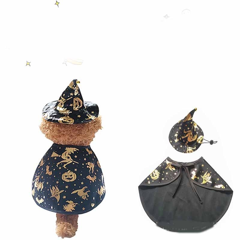 Pet Halloween Printed Wizard Cloak Set - 0 - Scribble Snacks