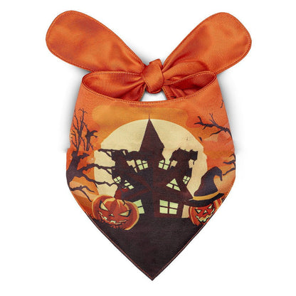 Pet Triangle Halloween Dog Saliva Towel Double Layer - 0 - Scribble Snacks