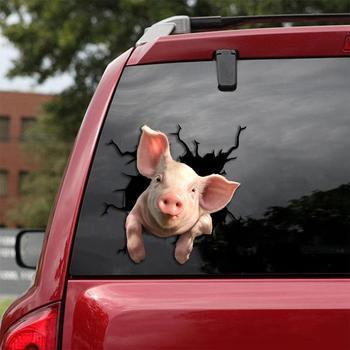 Piggy Sticker Creative Broken Hole Window Static Sticker - 0 - Scribble Snacks