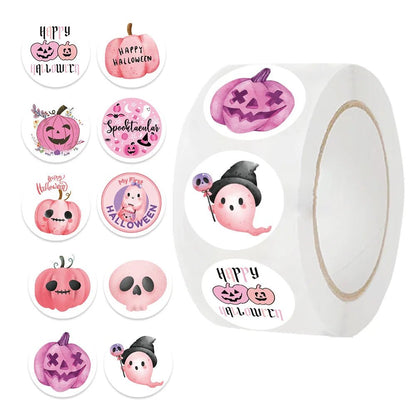 Pink Halloween Graffiti Stickers Decor - Halloween - Stickers & Labels (including Scrapbooking, Wall Decals) - Scribble Snacks