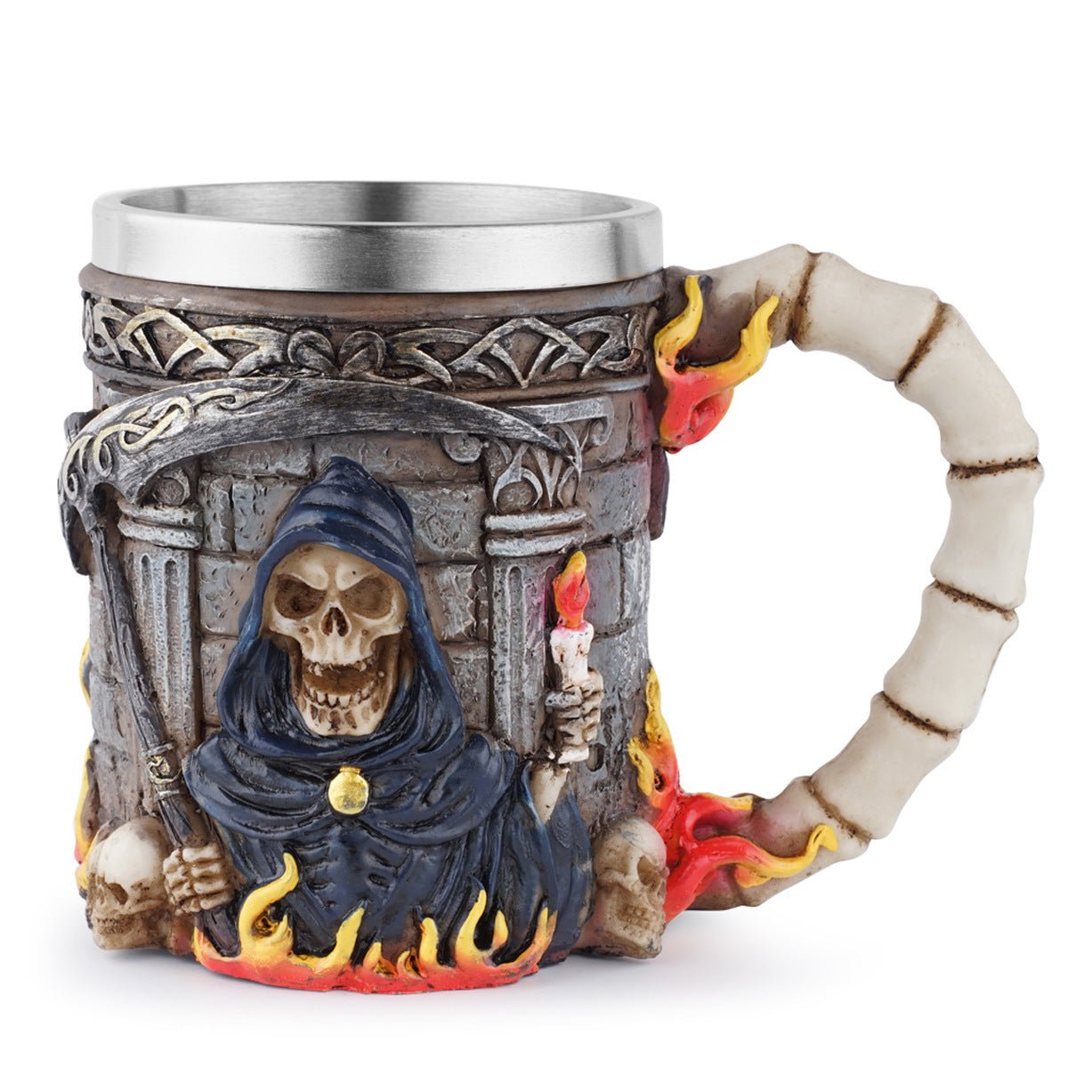 Printing Halloween Mug Metal Wine Glass Skull Mug - 0 - Scribble Snacks