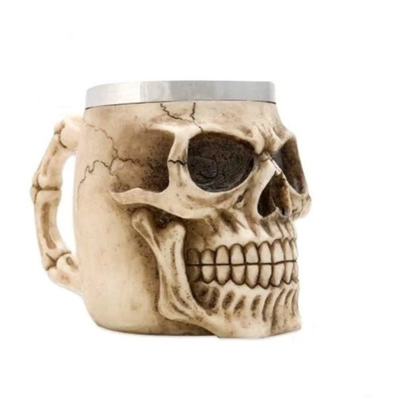 Printing Halloween Mug Metal Wine Glass Skull Mug - 0 - Scribble Snacks