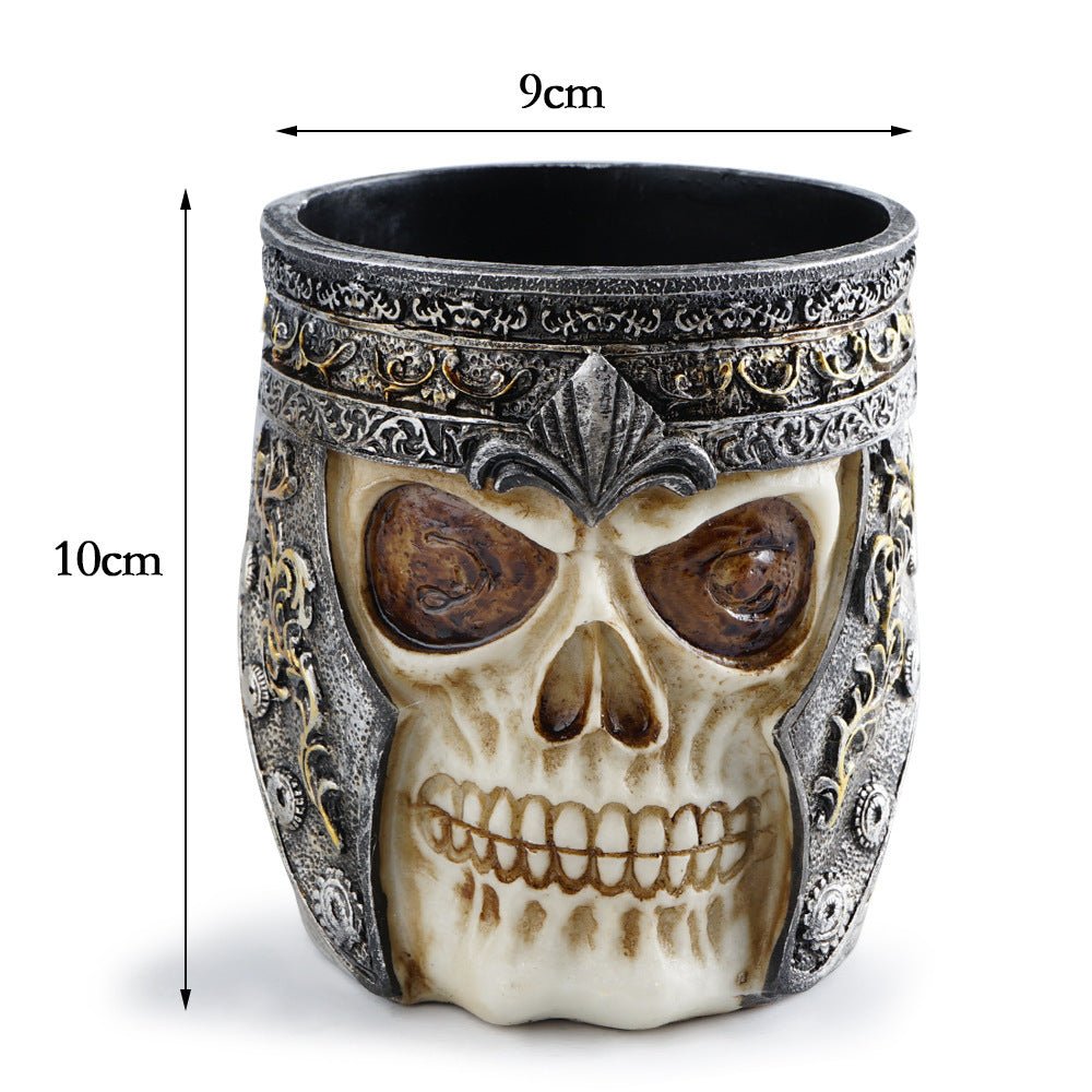 Printing Halloween Mug Metal Wine Glass Skull Mug - 0 - Scribble Snacks