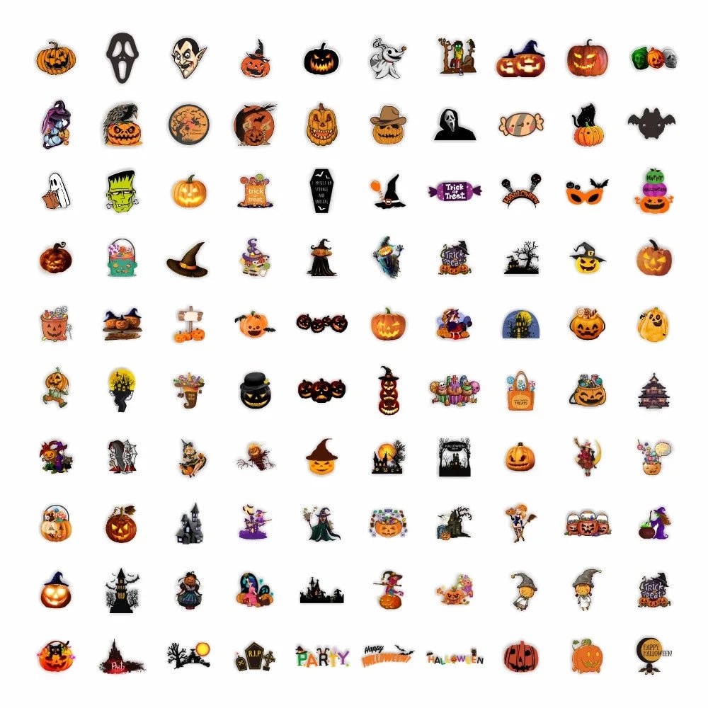 Pumpkin Bash Graffiti Stickers - Halloween - Stickers & Labels (including Scrapbooking, Wall Decals) - Scribble Snacks