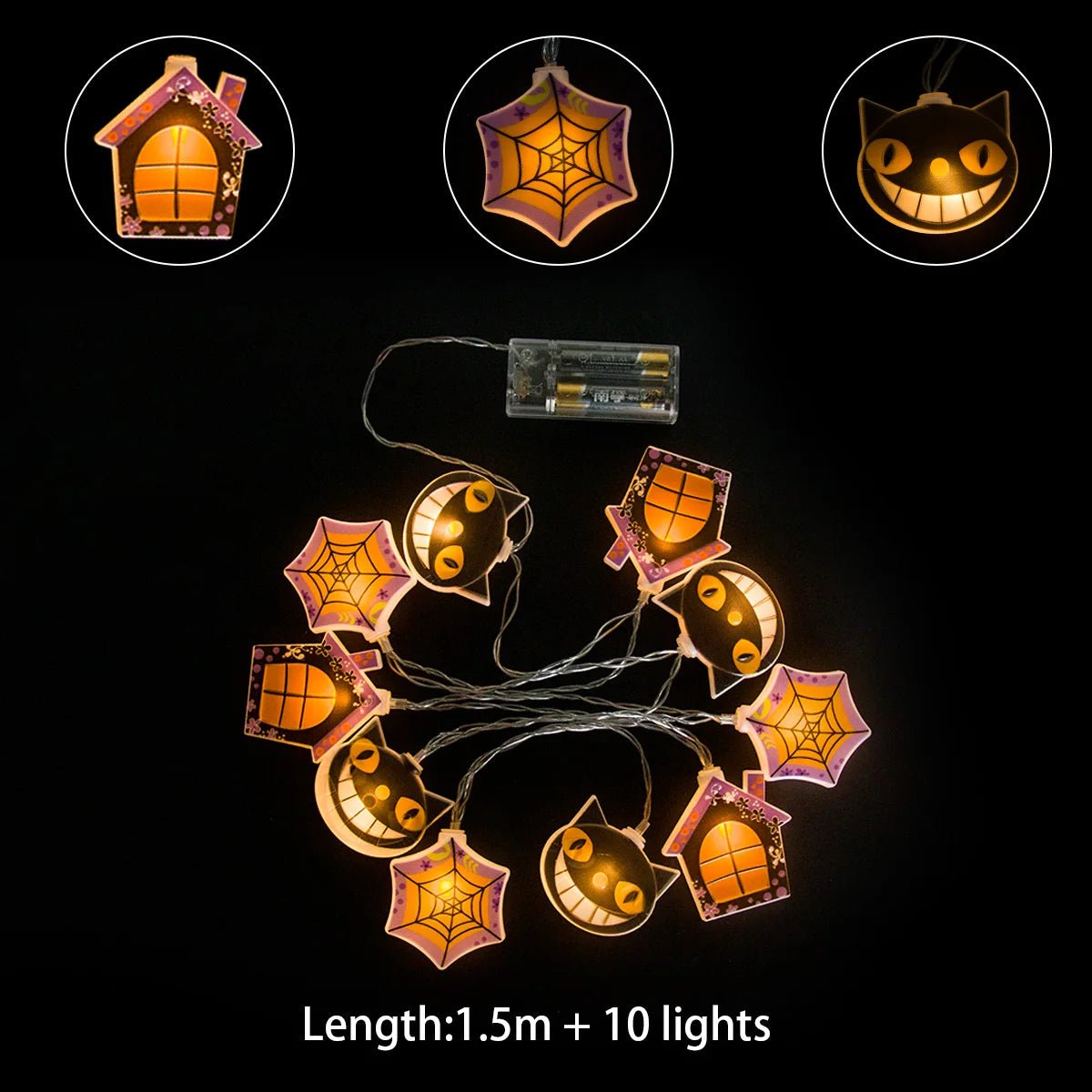 Pumpkin Bat Ghost Lights Set - Halloween - LED Lighting & Neon Signs - Scribble Snacks