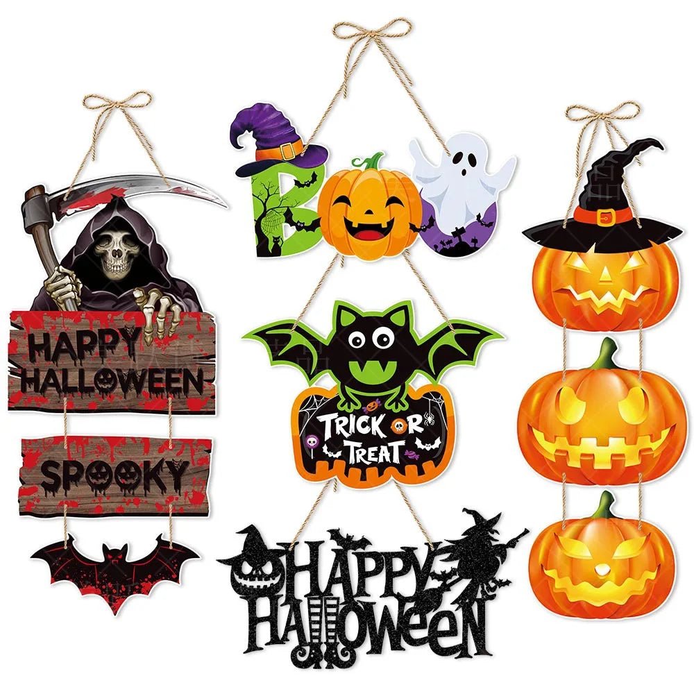 Pumpkin Bat Halloween Hangings - Halloween - Party Banners & Hanging Ornaments - Scribble Snacks