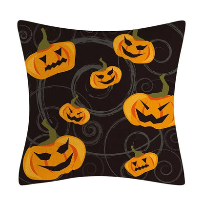 Pumpkin Bat Pillow Cover - Halloween - Seasonal Plush Pillows & Throw Decorations - Scribble Snacks