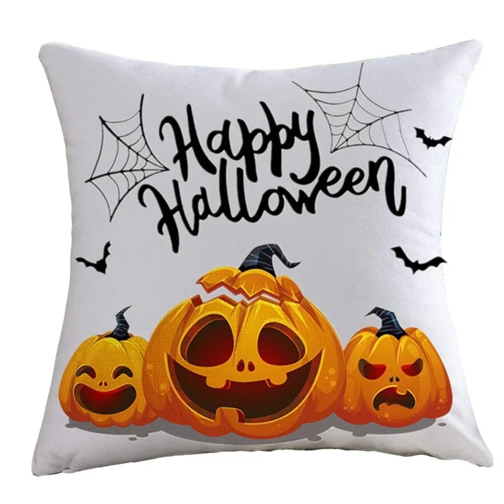 Pumpkin Bat Pillow Cover - Halloween - Seasonal Plush Pillows & Throw Decorations - Scribble Snacks