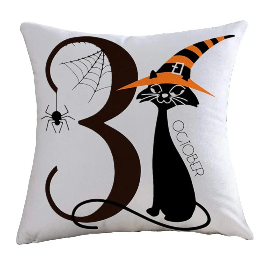 Pumpkin Bat Pillow Cover - Halloween - Seasonal Plush Pillows & Throw Decorations - Scribble Snacks