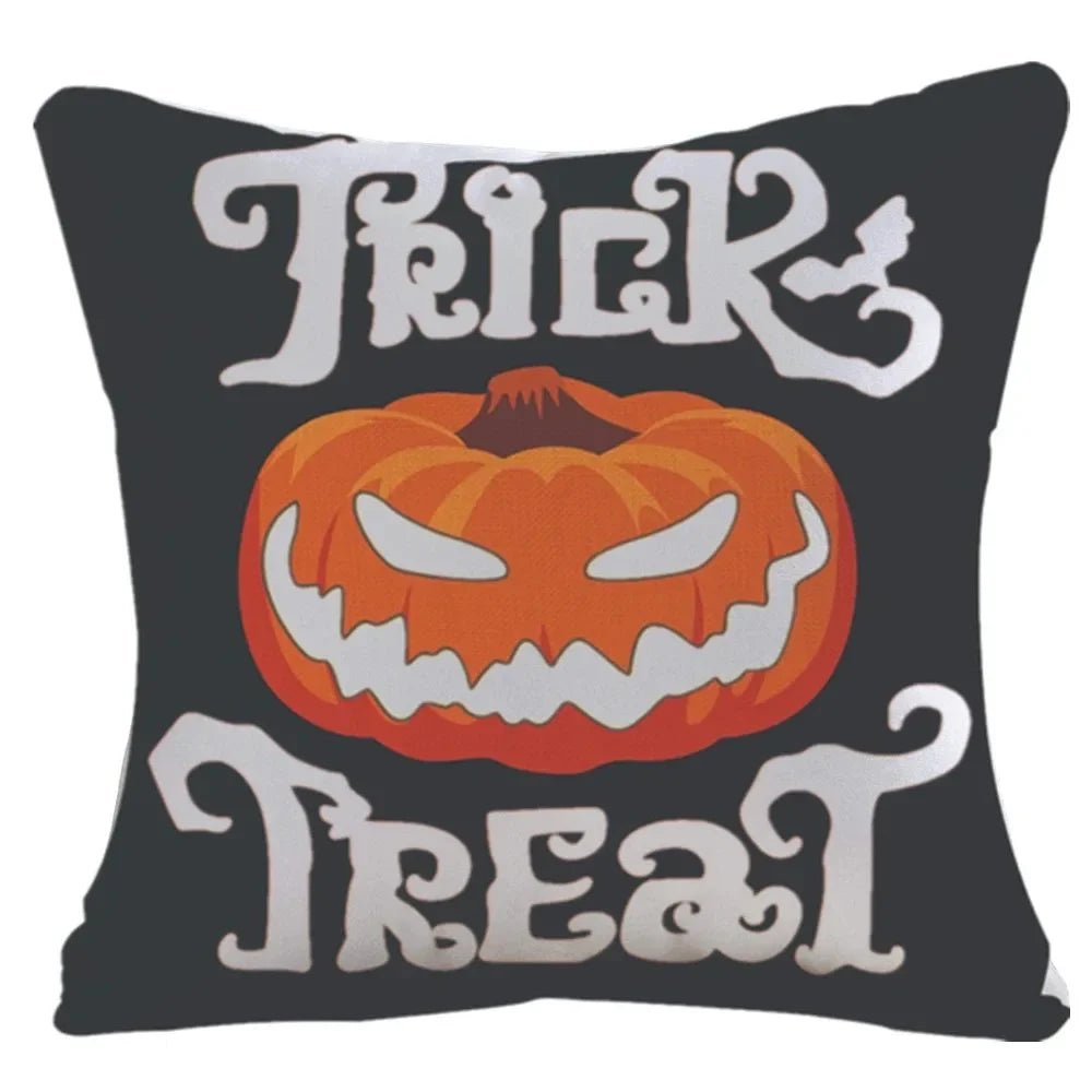 Pumpkin Bat Pillow Cover - Halloween - Seasonal Plush Pillows & Throw Decorations - Scribble Snacks