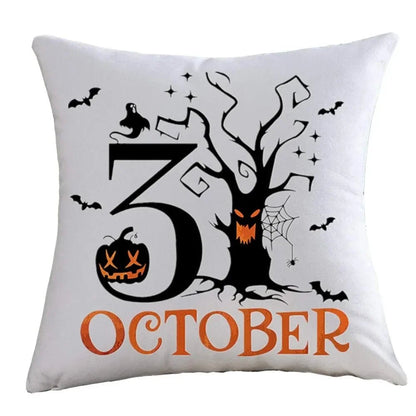 Pumpkin Bat Pillow Cover - Halloween - Seasonal Plush Pillows & Throw Decorations - Scribble Snacks