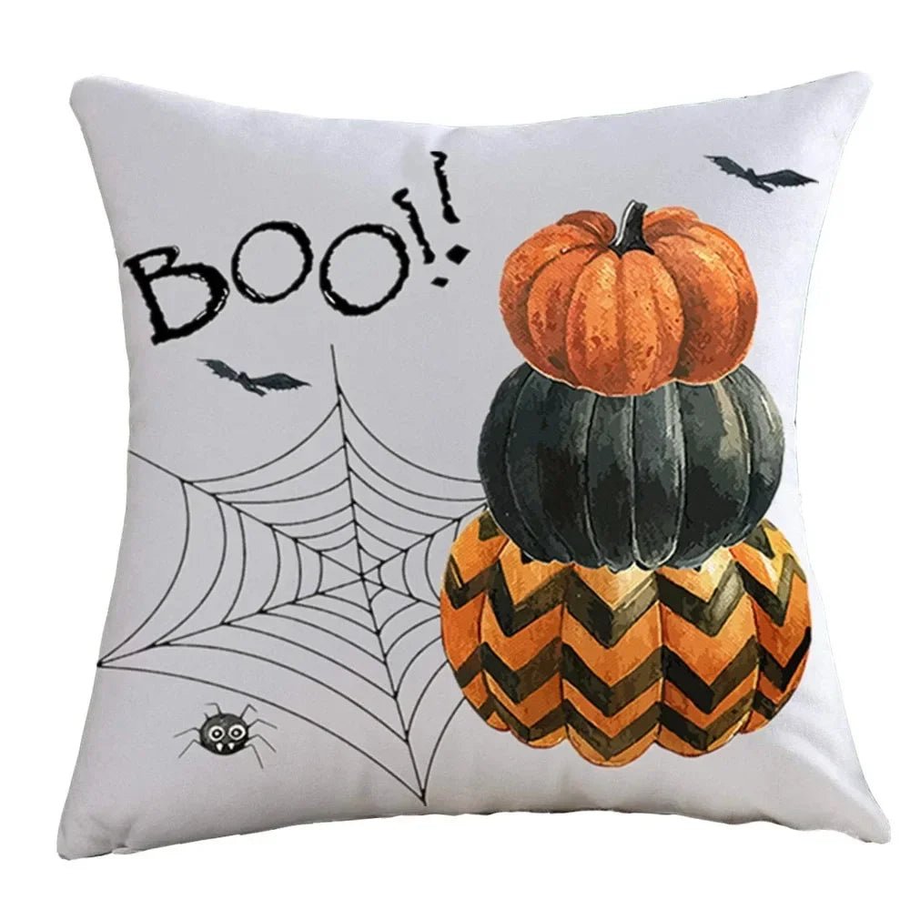 Pumpkin Bat Pillow Cover - Halloween - Seasonal Plush Pillows & Throw Decorations - Scribble Snacks