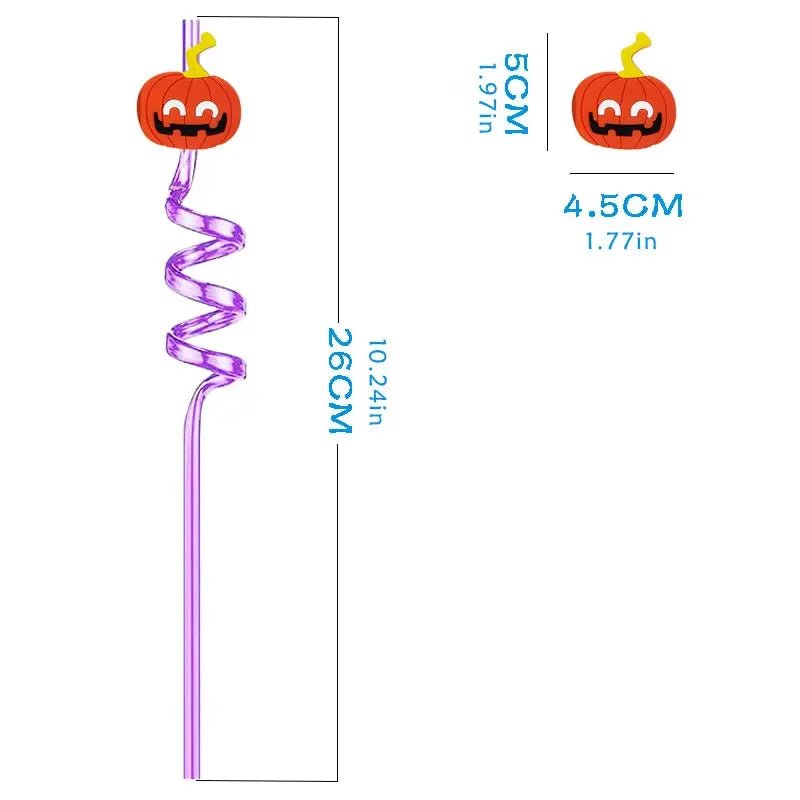 Pumpkin Bat Spider Straws Party - Halloween - Tableware (Placemats, Napkin Rings, Table Runners) - Scribble Snacks