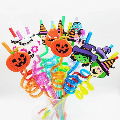 Pumpkin Bat Spider Straws Party - Halloween - Tableware (Placemats, Napkin Rings, Table Runners) - Scribble Snacks