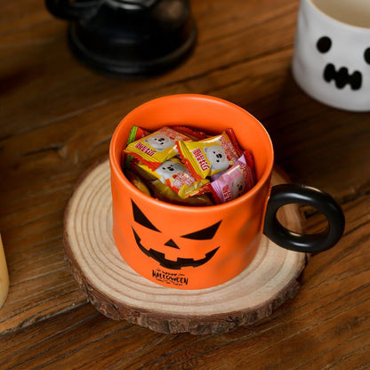 Pumpkin Ceramic Cup Party Favor Ceramic Cups With Handle Portable Cute Halloween Gift Mug Durable Halloween Party Supplies - 0 - Scribble Snacks