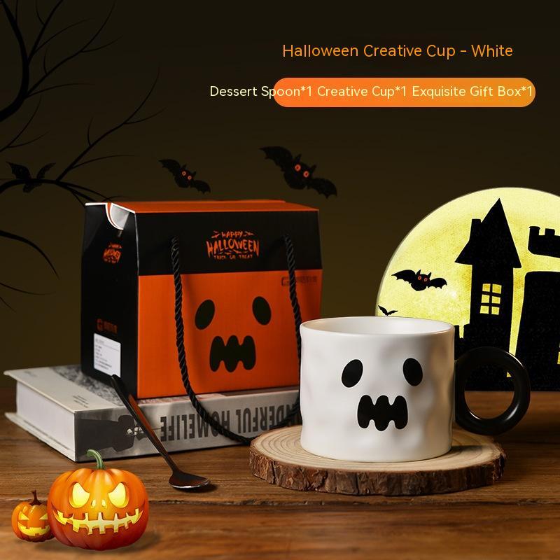 Pumpkin Ceramic Cup Party Favor Ceramic Cups With Handle Portable Cute Halloween Gift Mug Durable Halloween Party Supplies - 0 - Scribble Snacks