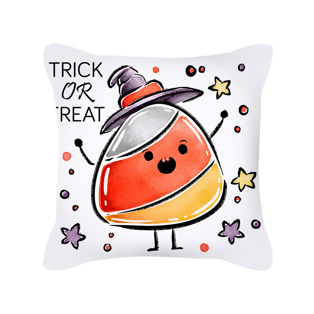 Pumpkin Cute Ghost Peach Skin Halloween Pillowcase Amazon Home Pillowcase Cushion Cover - 0 - Scribble Snacks