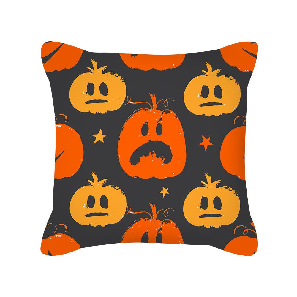 Pumpkin Cute Ghost Peach Skin Halloween Pillowcase Amazon Home Pillowcase Cushion Cover - 0 - Scribble Snacks