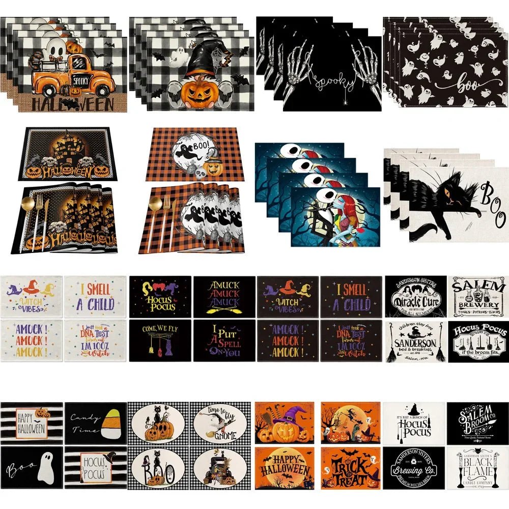 Pumpkin Festive Dining Placemats - Halloween - Tableware (Placemats, Napkin Rings, Table Runners) - Scribble Snacks