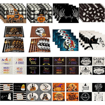 Pumpkin Festive Dining Placemats - Halloween - Tableware (Placemats, Napkin Rings, Table Runners) - Scribble Snacks