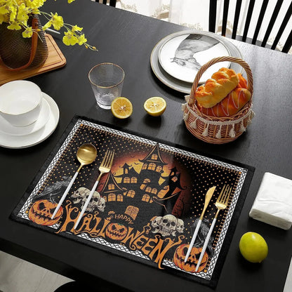 Pumpkin Festive Dining Placemats - Halloween - Tableware (Placemats, Napkin Rings, Table Runners) - Scribble Snacks