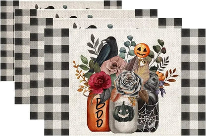 Pumpkin Festive Dining Placemats - Halloween - Tableware (Placemats, Napkin Rings, Table Runners) - Scribble Snacks